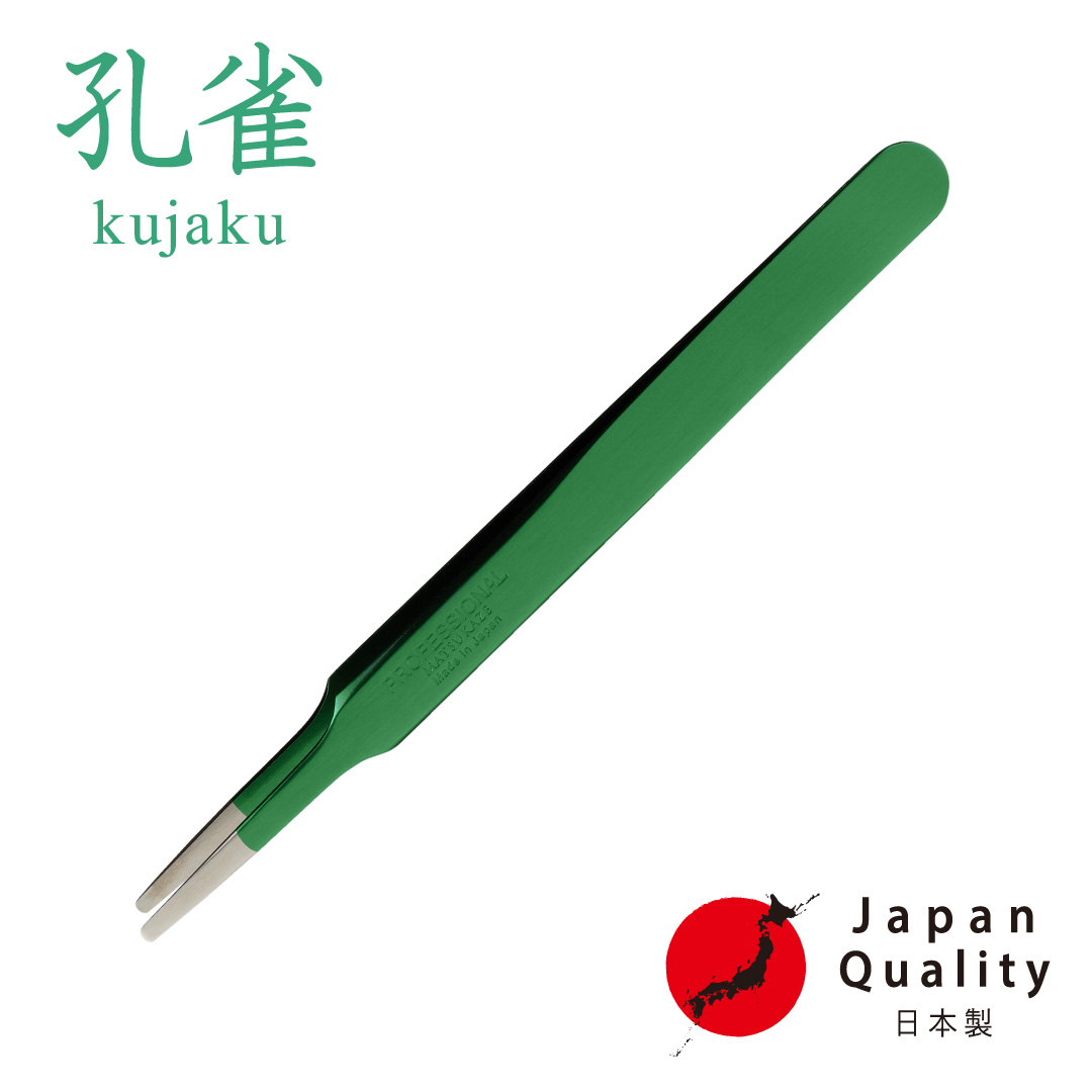 【孔雀】ツイーザー(type-t) / 日本製カラーコーティング〈全長11.5cm〉1