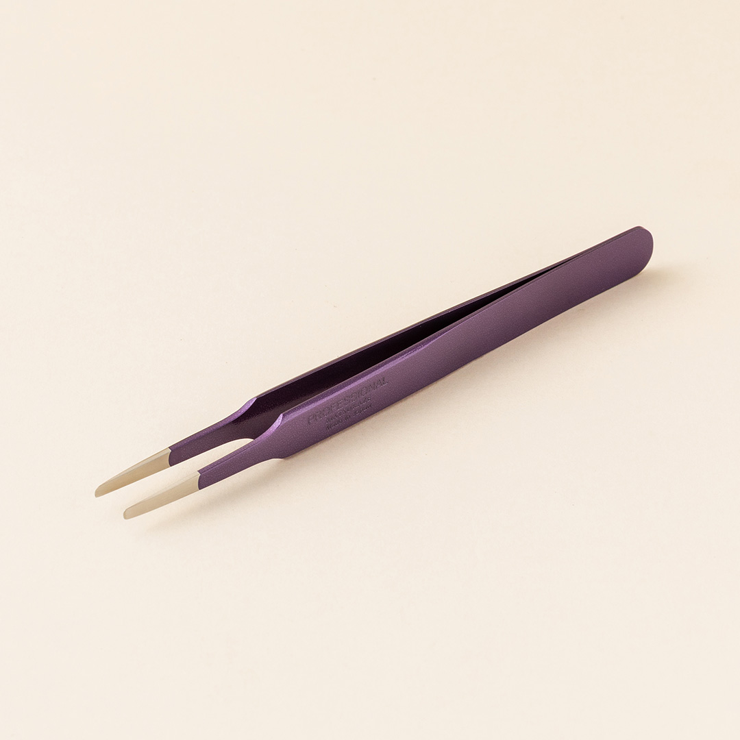 【江戸紫】ツイーザー(type-t) / 日本製カラーコーティング〈全長11.5cm〉