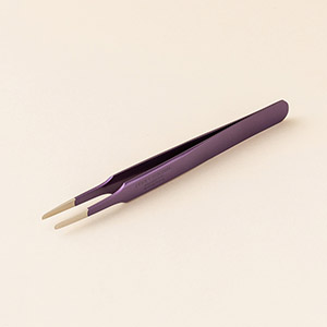 【江戸紫】ツイーザー(type-t) / 日本製カラーコーティング〈全長11.5cm〉