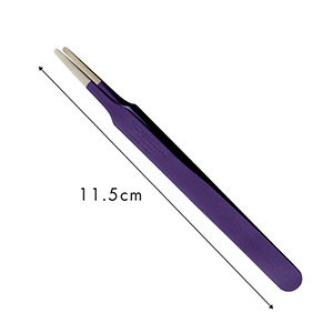【江戸紫】ツイーザー(type-t) / 日本製カラーコーティング〈全長11.5cm〉2