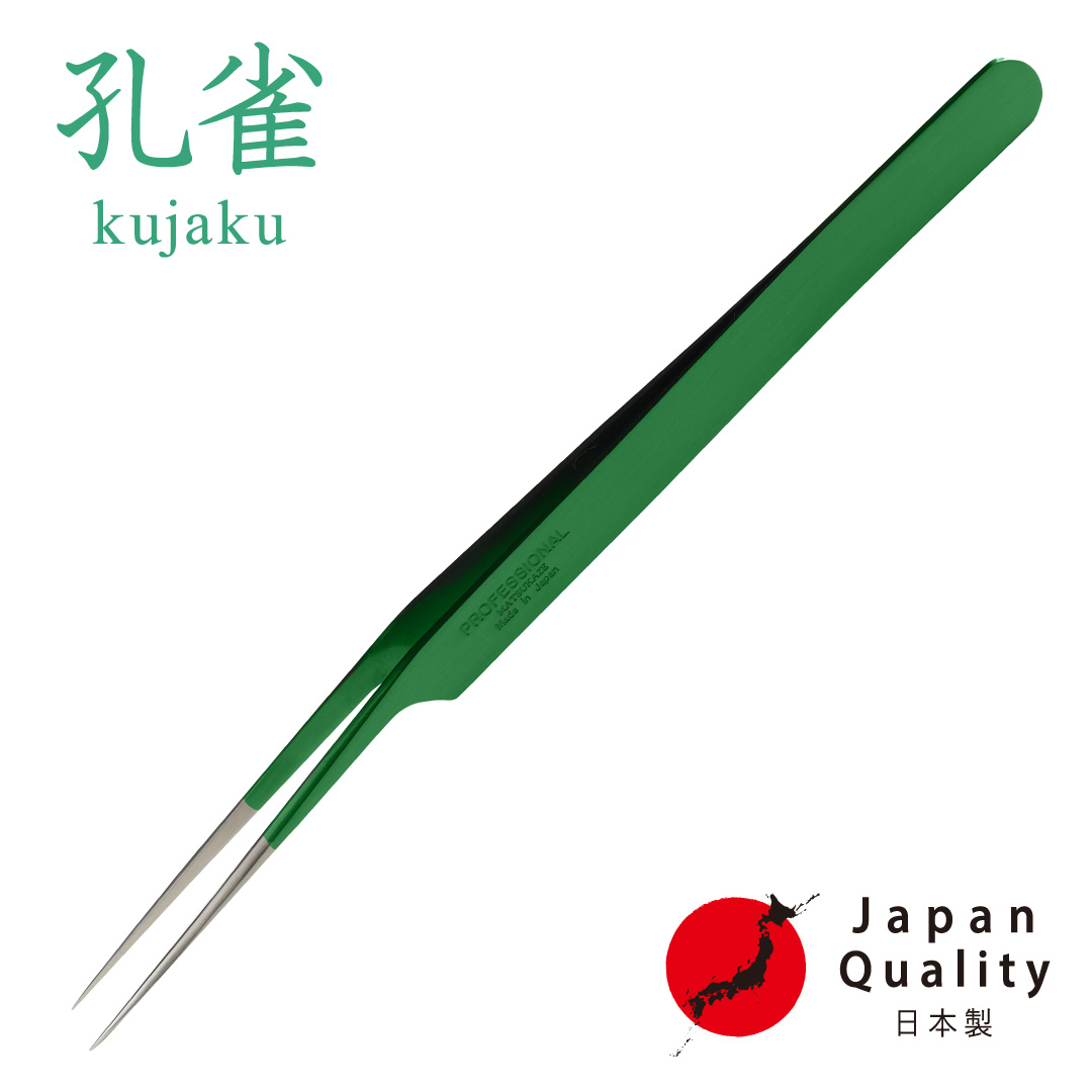 【孔雀】ツイーザー(type-a) / 日本製カラーコーティング〈全長15.9cm〉1