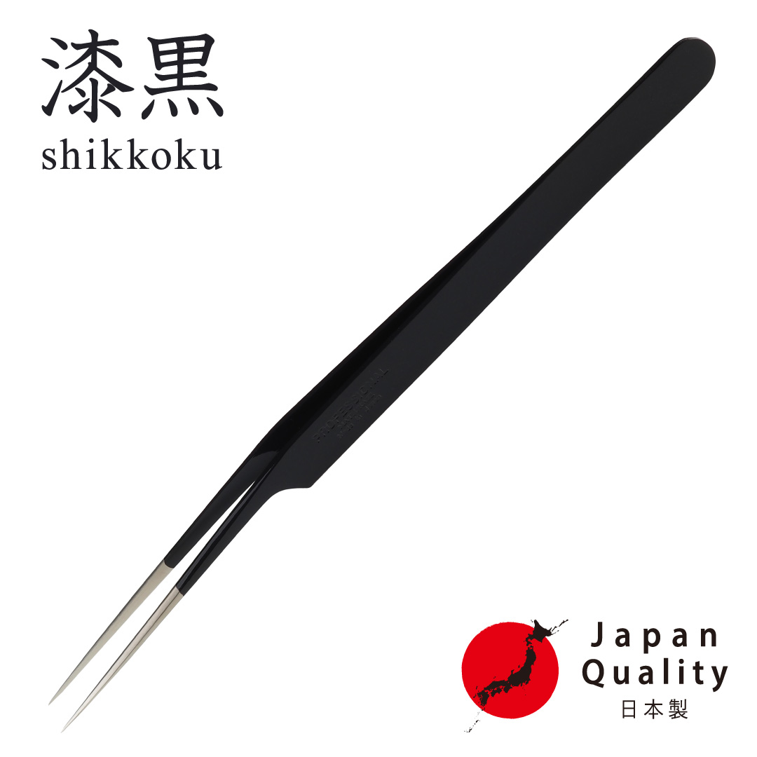 【漆黒】ツイーザー(type-a) / 日本製カラーコーティング〈全長15.9cm〉1