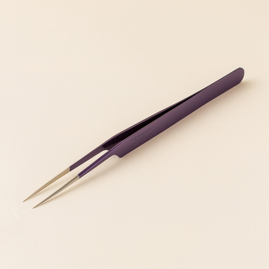 【江戸紫】ツイーザー(type-a) / 日本製カラーコーティング〈全長15.9cm〉