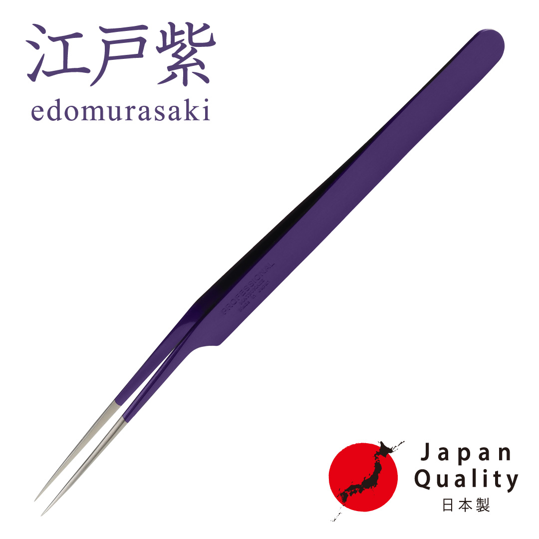 【江戸紫】ツイーザー(type-a) / 日本製カラーコーティング〈全長15.9cm〉1
