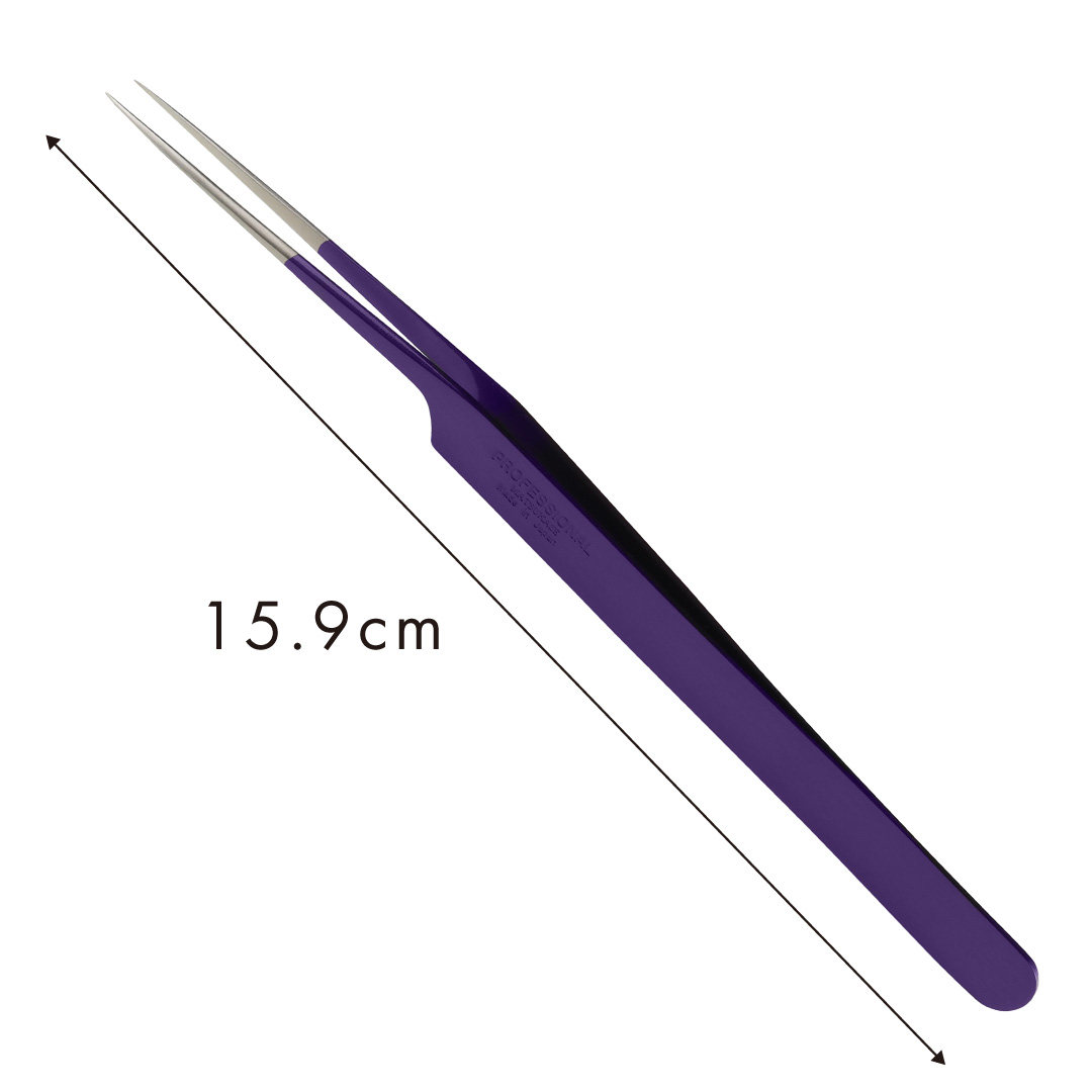 【江戸紫】ツイーザー(type-a) / 日本製カラーコーティング〈全長15.9cm〉2