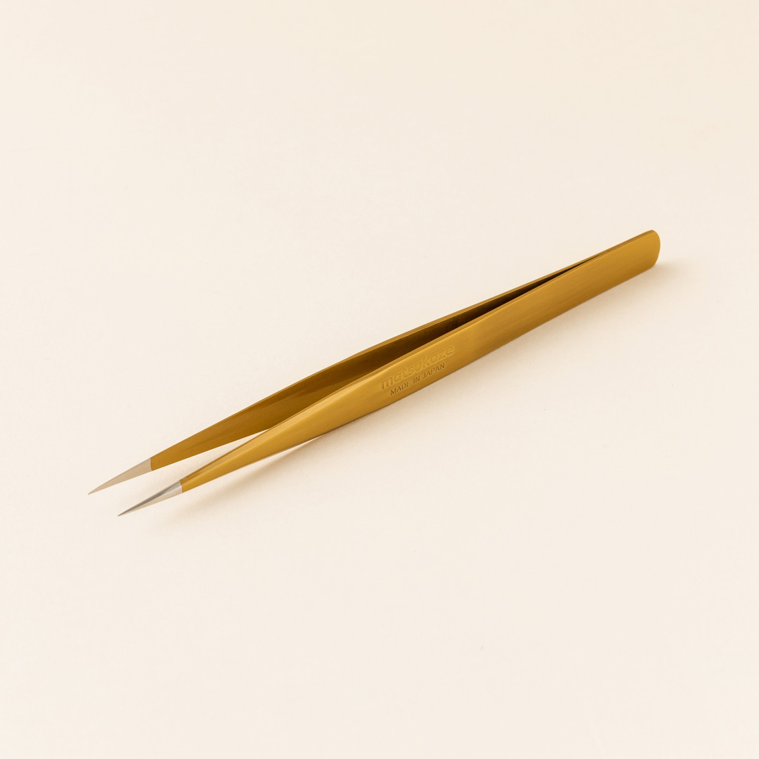 【黄金】ツイーザー(type-n) / 日本製カラーコーティング〈全長13.0cm〉