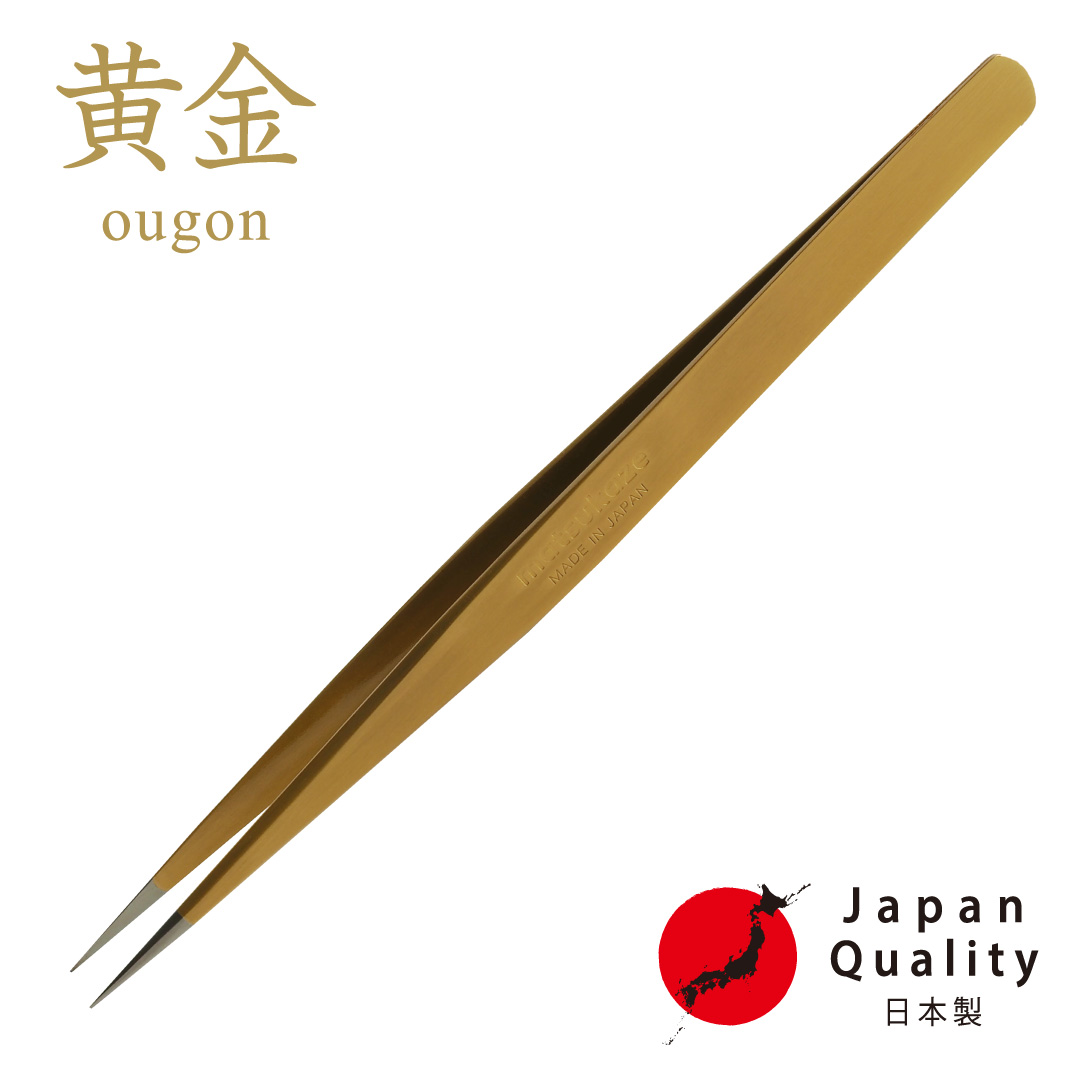 【黄金】ツイーザー(type-n) / 日本製カラーコーティング〈全長13.0cm〉1