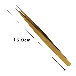 【黄金】ツイーザー(type-n) / 日本製カラーコーティング〈全長13.0cm〉2