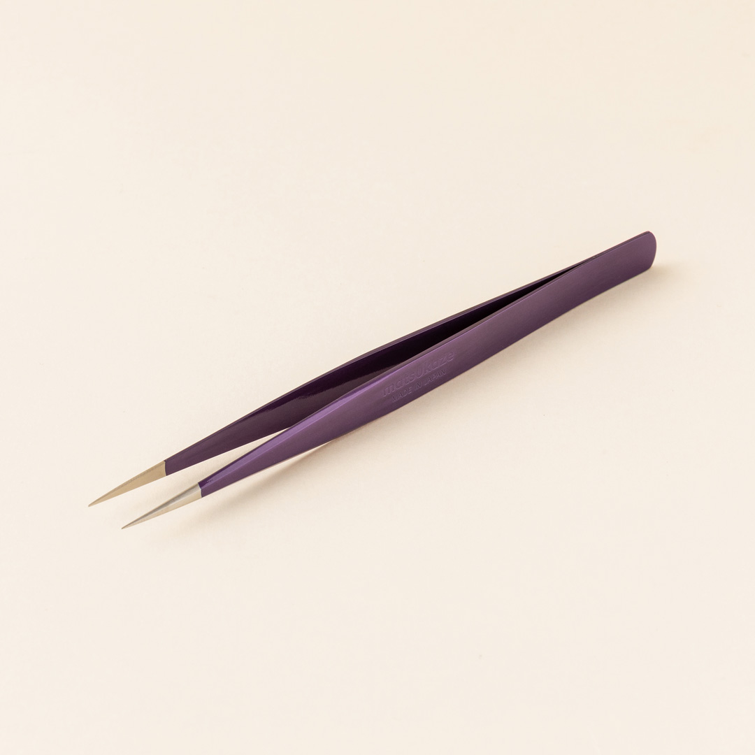 【江戸紫】ツイーザー(type-n) / 日本製カラーコーティング〈全長13.0cm〉