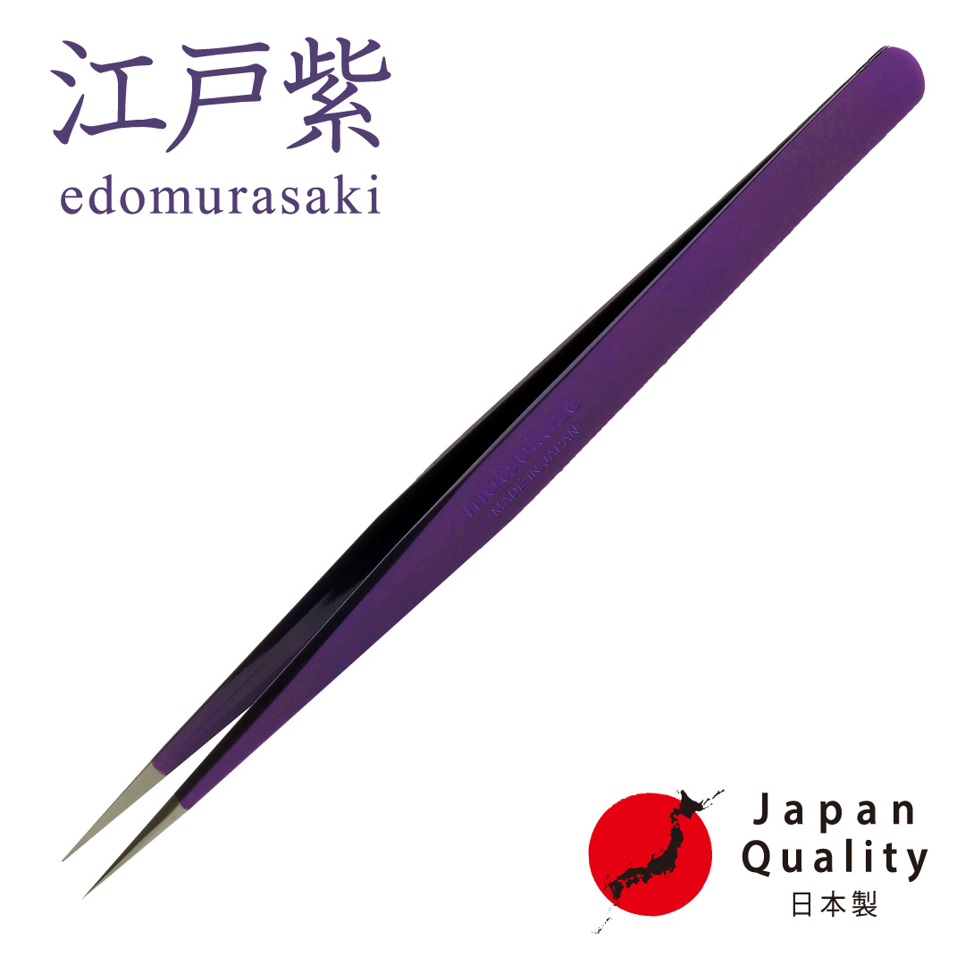 【江戸紫】ツイーザー(type-n) / 日本製カラーコーティング〈全長13.0cm〉1