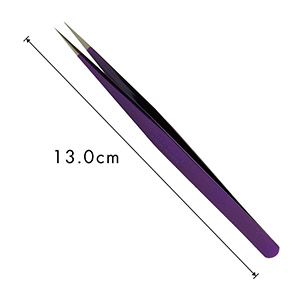 【江戸紫】ツイーザー(type-n) / 日本製カラーコーティング〈全長13.0cm〉2