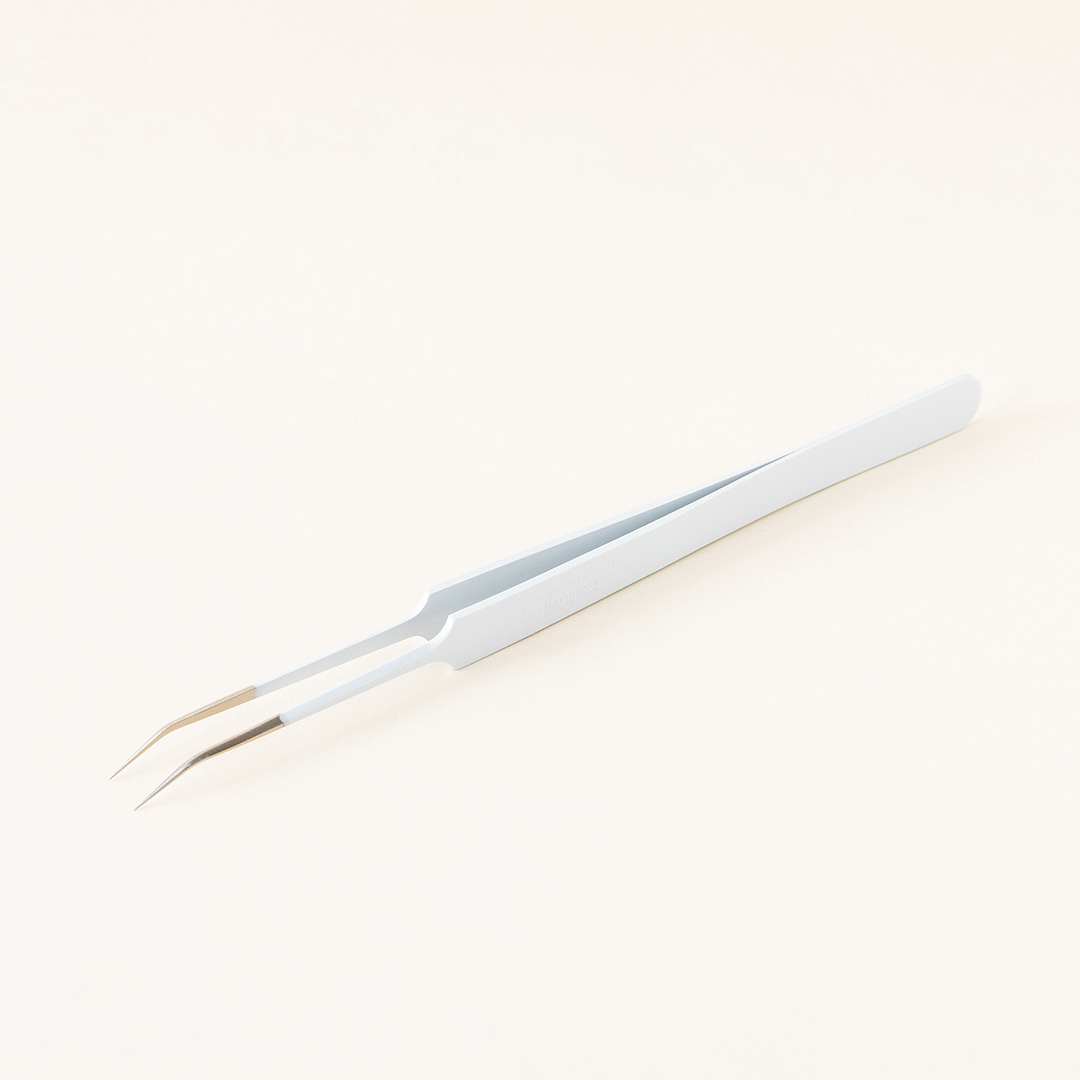 【白】ツイーザー(type-j) / 日本製カラーコーティング〈全長15.0cm〉