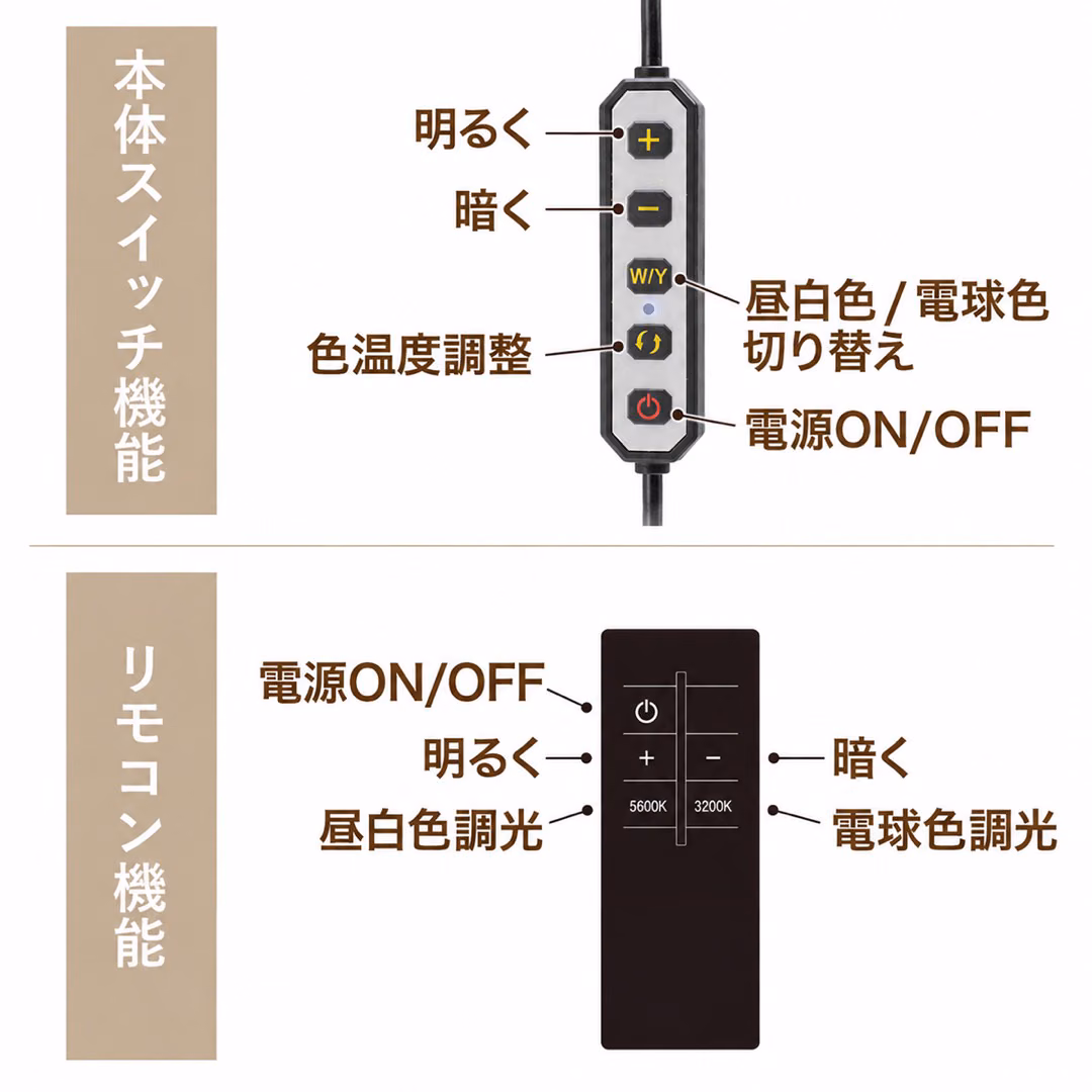 ハーフムーン型 LEDスタンドライト ホワイト6