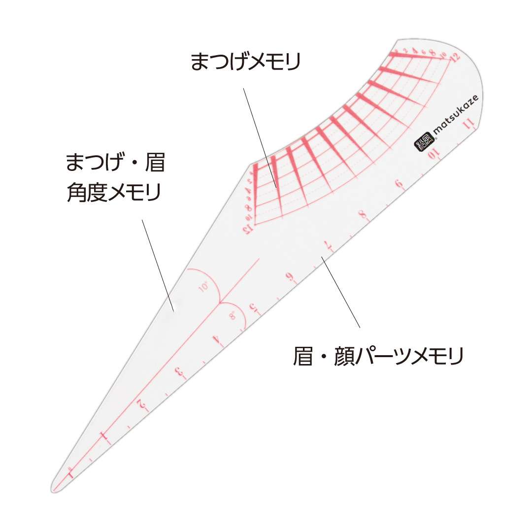 顔・まつげ・まゆげ分析 フェイススケール■100枚入・日本製1
