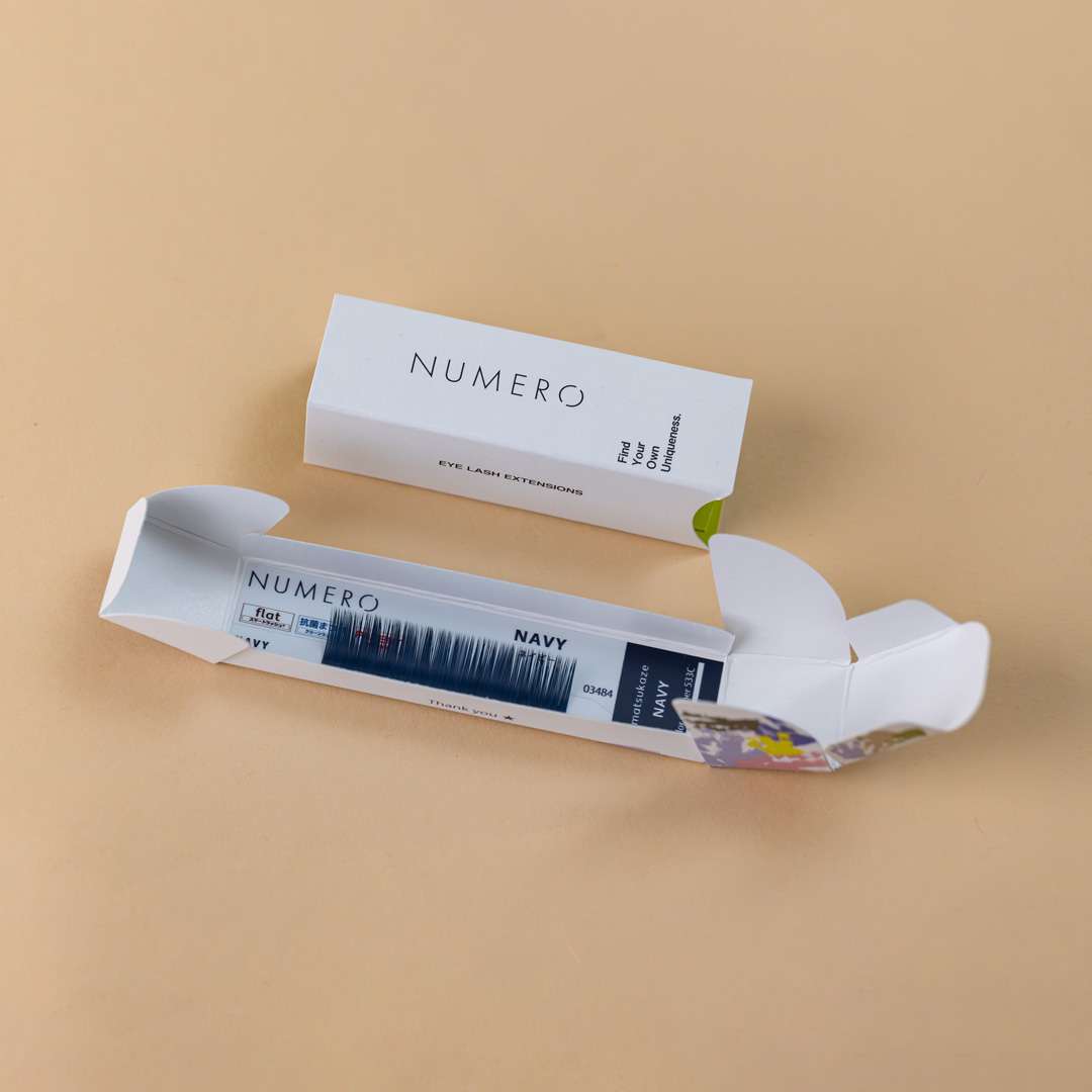 1列シート◆NUMEROフラットラッシュ カラー/ネイビー SCカール 太さ0.15mm 7mm1