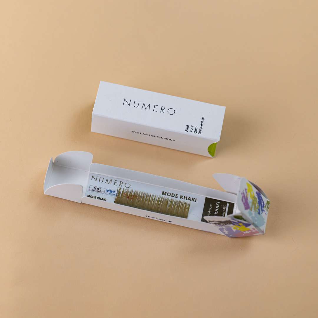 1列シート◆NUMEROフラットラッシュ カラー/モードカーキ Cカール 太さ0.15mm 7mm1