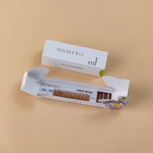 1列シート◆NUMEROフラットラッシュ カラー/サンドベージュ Cカール 太さ0.15mm 7mm1