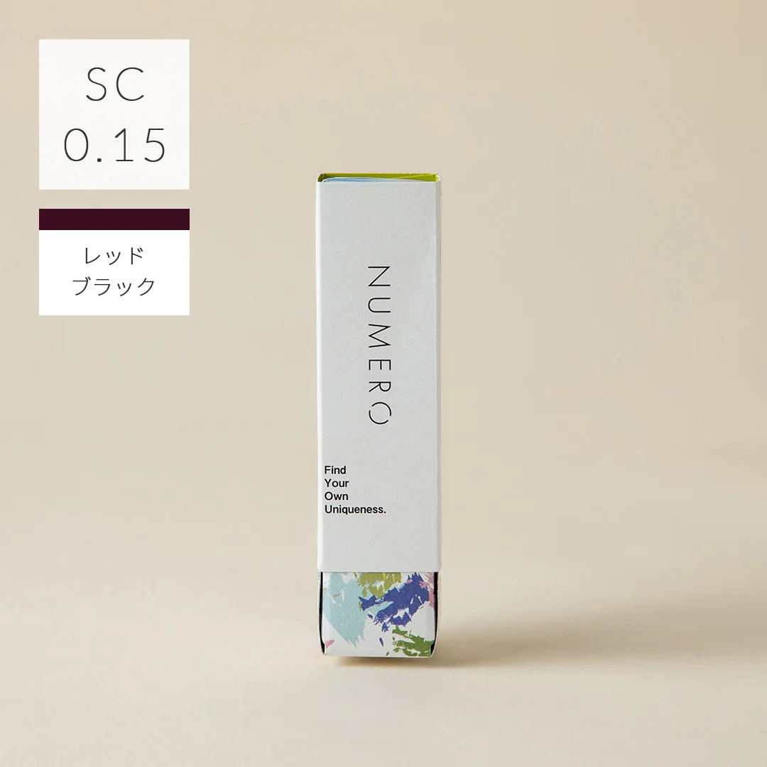1列シート◆NUMEROフラットラッシュ カラー/レッドブラック SCカール 太さ0.15mm 7mm