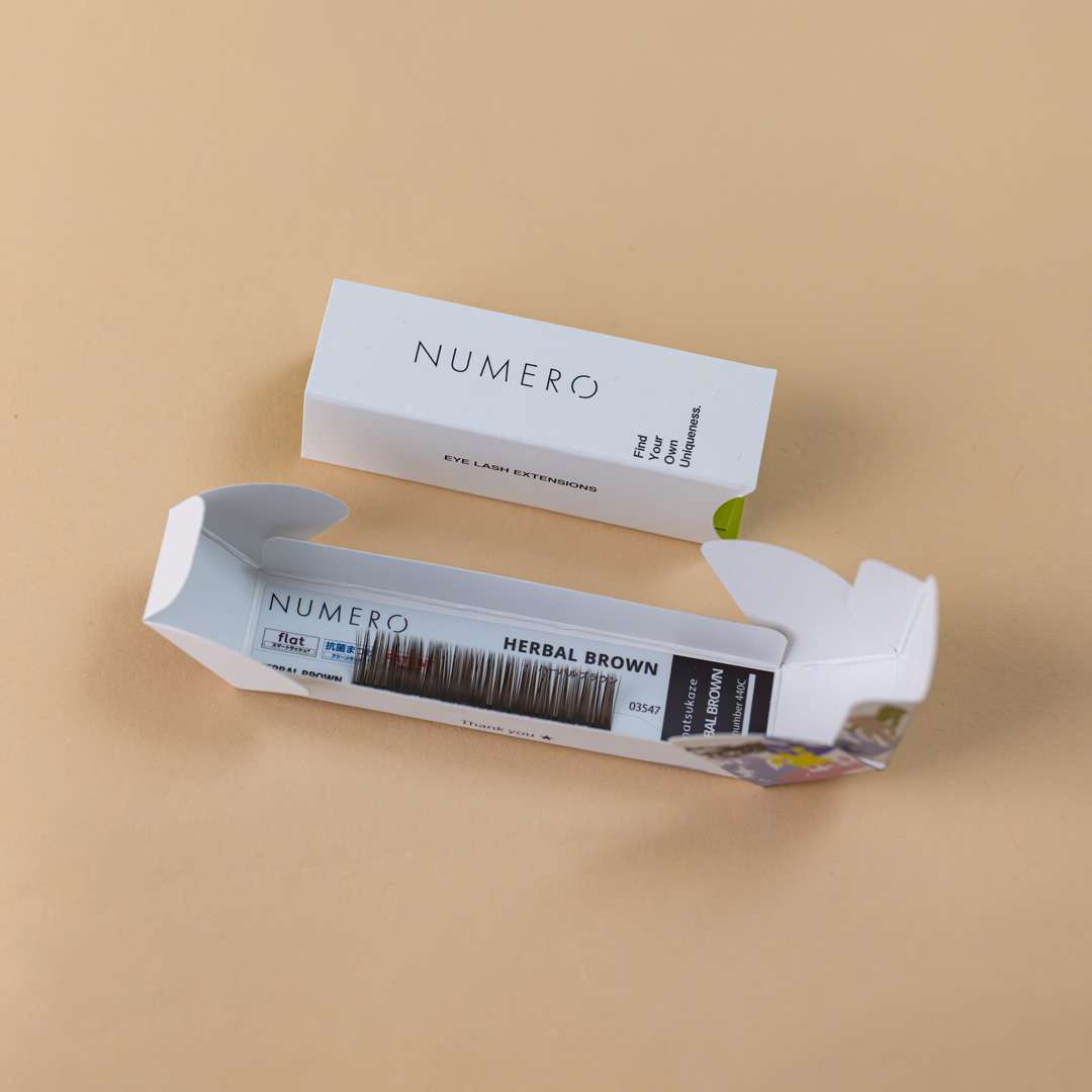 1列シート◆NUMEROフラットラッシュ カラー/ハーバルブラウン Cカール 太さ0.15mm 7mm1