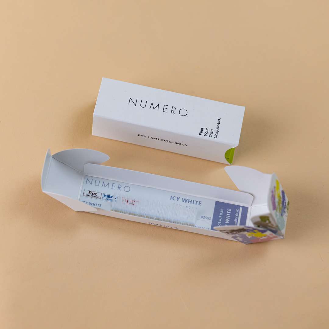 1列シート◆NUMEROフラットラッシュ カラー/アイシーホワイト SCカール 太さ0.15mm 7mm1