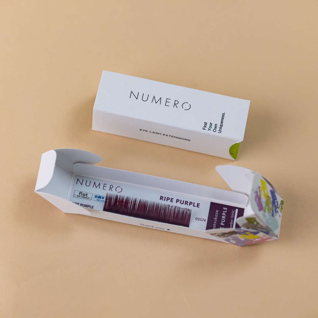 1列シート◆NUMEROフラットラッシュ カラー/ライプパープル Jカール 太さ0.15mm 7mm1