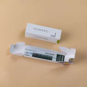 1列シート◆NUMEROフラットラッシュ カラー/エバーグリーン Cカール 太さ0.15mm 7mm1