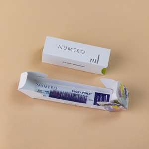 1列シート◆NUMEROフラットラッシュ カラー/フォギーバイオレット Cカール 太さ0.15mm 7mm1