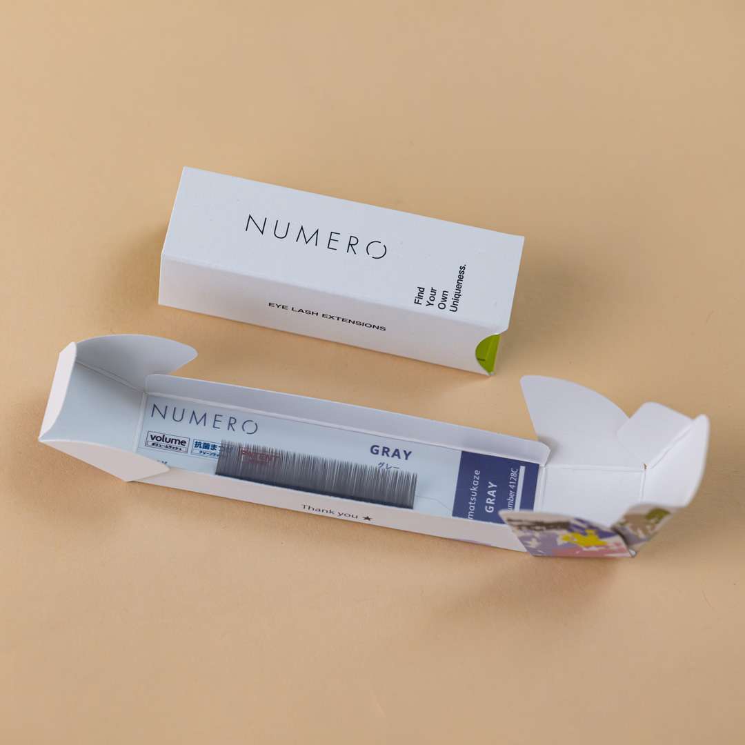 1列シート◆NUMEROボリュームラッシュ/グレー SCカール 太さ0.07mm 7mm1