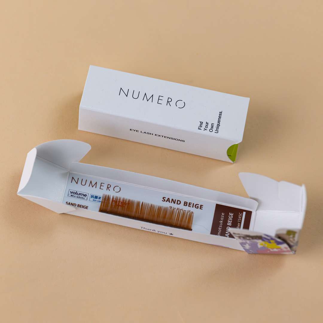 1列シート◆NUMEROボリュームラッシュ/サンドベージュ Cカール 太さ0.07mm 7mm1