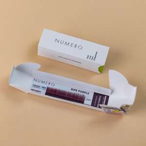 1列シート◆NUMEROボリュームラッシュ/ライプパープル Cカール 太さ0.07mm 7mm1