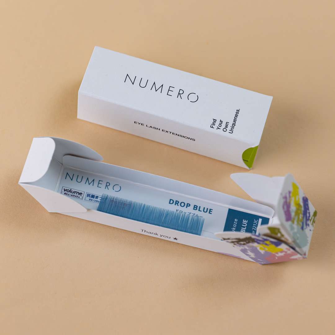 1列シート◆NUMEROボリュームラッシュ/ドロップブルー Cカール 太さ0.07mm 7mm1