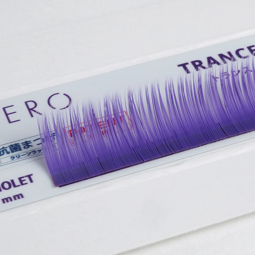 1列シート◆NUMEROフラットラッシュ カラー/トランスヴァイオレット Jカール 太さ0.15mm 8mm1