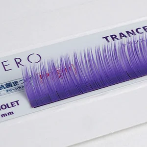 1列シート◆NUMEROフラットラッシュ カラー/トランスヴァイオレット Jカール 太さ0.15mm 8mm1