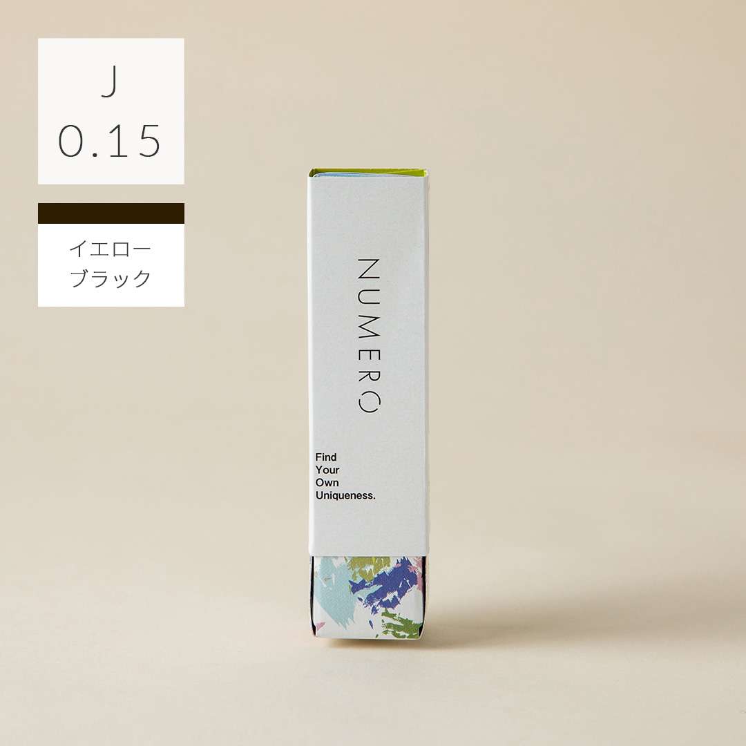 1列シート◆NUMEROフラットラッシュ マットカラー/イエローブラック Jカール 太さ0.15mm 7mm