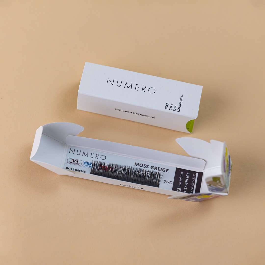 1列シート◆NUMEROフラットラッシュ マットカラー/モスグレージュ Cカール 太さ0.15mm 7mm1