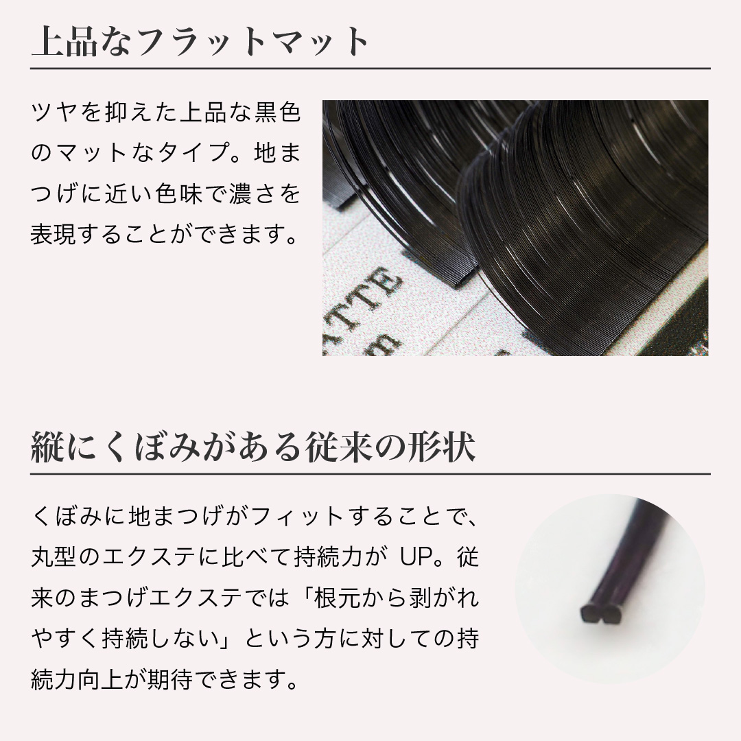 1列シート◆NUMEROフラットラッシュ マットブラック Cカール 太さ0.2mm 7mm9
