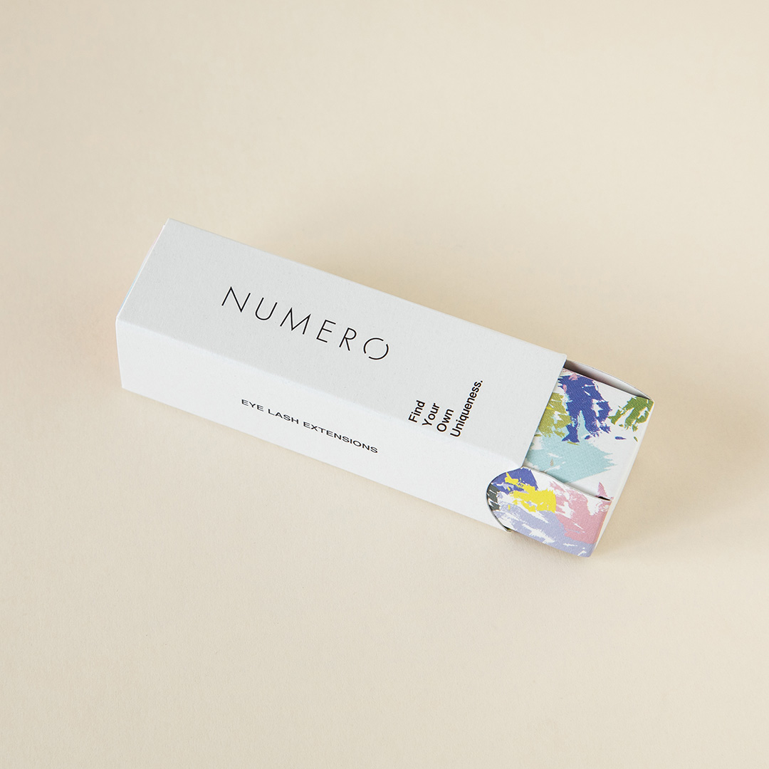 1列シート◆NUMEROフラットラッシュ マットブラック Cカール 太さ0.2mm 7mm2