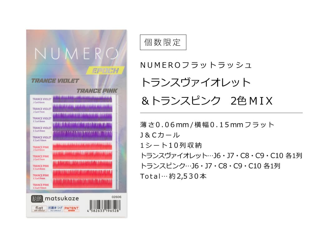 NUMERO スーパーマット トライアルシート2色MIX