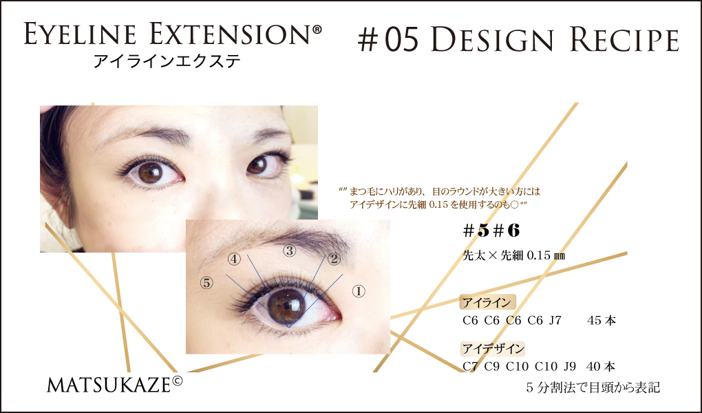 アイラインエクステ用のカスタマイズシート