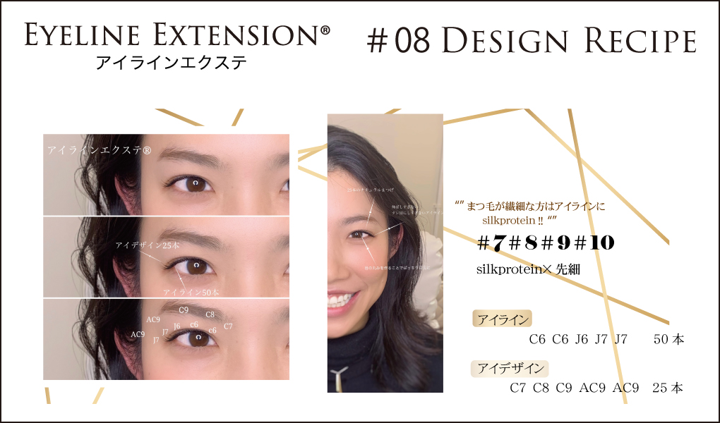 アイラインエクステ用のカスタマイズシート